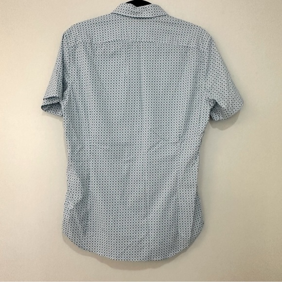 Bonobos Men’s Button Down Shirt Blue Casual Short Sleeve Sz Medium Tailored Fit - Picture 5 of 9